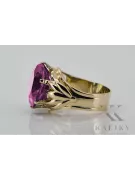 Vintage Handwerk Ring Amethyst 14 Karat Gelbgold vrc029y